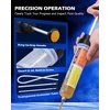 image:imageOMT Manual Fluid Extractor Syringe Pump for Auto Oil Change 350mL Blue  Heat amp ChemicalResistant Polypropylene ORing amp Rubber Leakproof Seal Clear Quart amp mL Scales 3 Hoses for Suction Fillorange