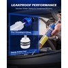 image:imageOMT Manual Fluid Extractor Syringe Pump for Auto Oil Change 350mL Blue  Heat amp ChemicalResistant Polypropylene ORing amp Rubber Leakproof Seal Clear Quart amp mL Scales 3 Hoses for Suction Fillblue