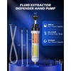 image:imageOMT Manual Fluid Extractor Syringe Pump for Auto Oil Change 350mL Blue  Heat amp ChemicalResistant Polypropylene ORing amp Rubber Leakproof Seal Clear Quart amp mL Scales 3 Hoses for Suction Fillorange