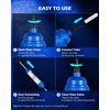 image:imageOMT Manual Fluid Extractor Syringe Pump for Auto Oil Change 350mL Blue  Heat amp ChemicalResistant Polypropylene ORing amp Rubber Leakproof Seal Clear Quart amp mL Scales 3 Hoses for Suction Fillblue