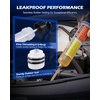 image:imageOMT Manual Fluid Extractor Syringe Pump for Auto Oil Change 350mL Blue  Heat amp ChemicalResistant Polypropylene ORing amp Rubber Leakproof Seal Clear Quart amp mL Scales 3 Hoses for Suction Fillorange