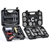 image:imageOMT 2 in 1 Brake Caliper Compression Tool amp Radiator Fluid Bleeder Kit  Handheld Vacuum Pump Brake Bleeder Tool Set Disc Brake Pad Service Tool with Thrust Bolt Retaining Plates amp 18 AdaptersBlack