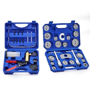 image:imageOMT 2 in 1 Brake Caliper Compression Tool amp Radiator Fluid Bleeder Kit  Handheld Vacuum Pump Brake Bleeder Tool Set Disc Brake Pad Service Tool with Thrust Bolt Retaining Plates amp 18 AdaptersBlue