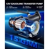 image:imageOMT 12V 20 GPM Fuel Transfer Pump with Manual Nozzle amp Filter  20 GPM High Flow Gasoline amp Diesel Transfer Pump Portable Electric Fuel Pump for Trucks Tractors Farm amp Jobsite Use15GPM Gas Pump Kit