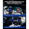 image:imageOrion Motor Tech Coolant Vacuum Refill Kit Cooling System Vacuum Fill Tool with Leak Detector 5 Round Adapters 1 Conical Adapter Radiator Coolant Fill Kit with DualMovement Gauge for Vacuum LeakBlue