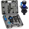 image:imageOrion Motor Tech Coolant Vacuum Refill Kit Cooling System Vacuum Fill Tool with Leak Detector 5 Round Adapters 1 Conical Adapter Radiator Coolant Fill Kit with DualMovement Gauge for Vacuum LeakGray
